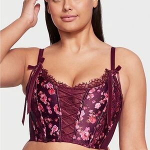 Victoria's Secret Burgundy Floral Chemise